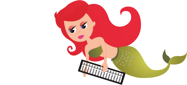 The little mermaid is playing with the soroban abacus. The Little Mermaid improve their numerical skills and mathematical abacus thanks to soroban. Be smart, do as the little mermaid in Nenoos
